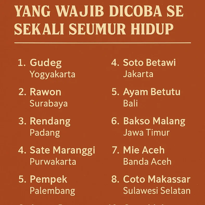 kuliner legendaris Indonesia